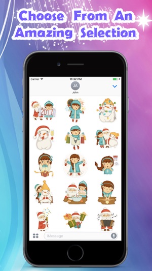 Cute Christmas Girl Stickers Pack for iMessage(圖2)-速報App