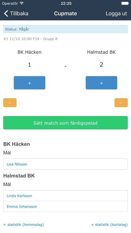 Resultat Älvsjöcupen