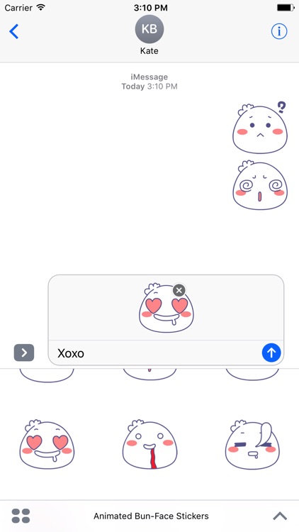 Animated Bun-Face Stickers For iMessage