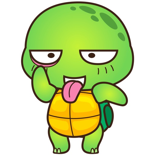 Pura the funny turtle for iMessage Sticker