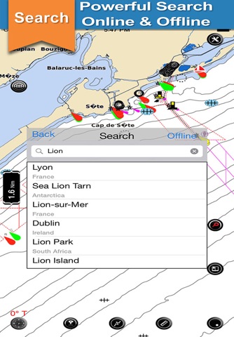 Gulf of Lion Is. sailing chart screenshot 3