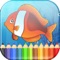 Sea Animals Coloring Book - Fun Painting for Kids, toddlers, boy, girl or children