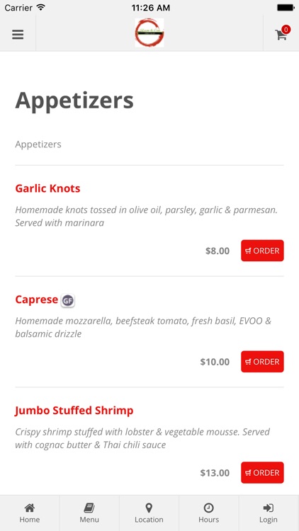 Stone & Vine Online Ordering