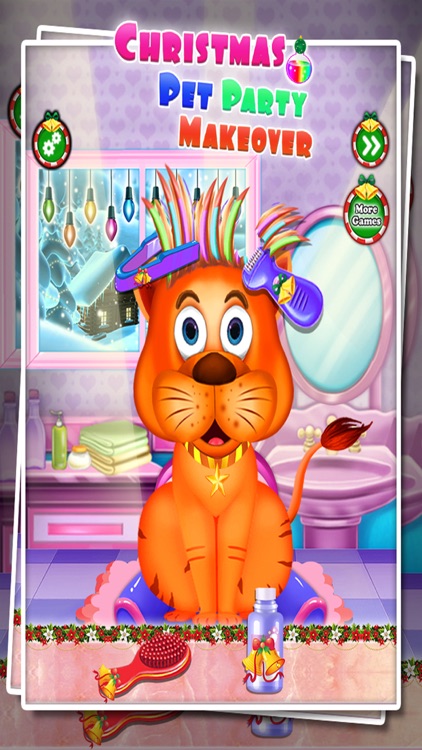 Christmas Pet Party Hair Salon - Spa Makeover Game screenshot-3