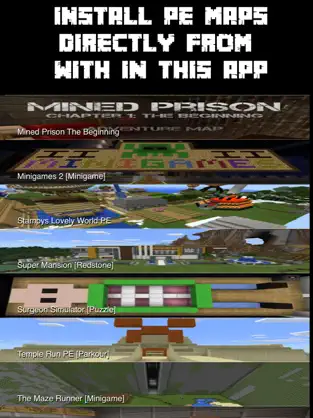 Capture 1 Best Maps for Minecraft PE - One Touch Install iphone