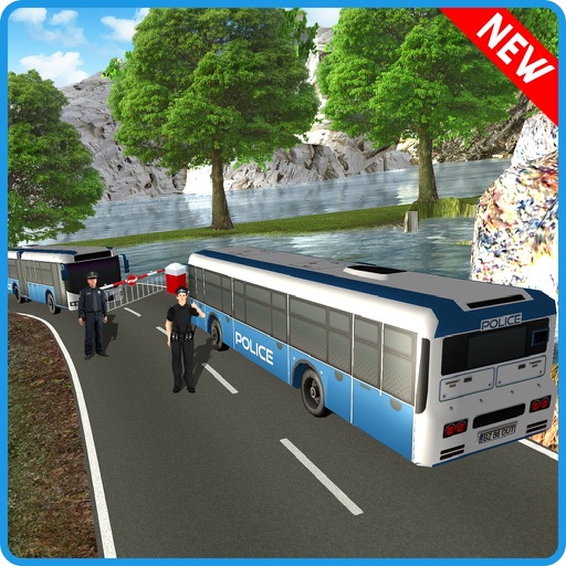 police bus prison transport 3d 2017 icon