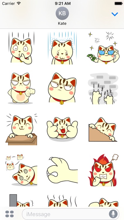 Kira the neko cat for iMessage Sticker