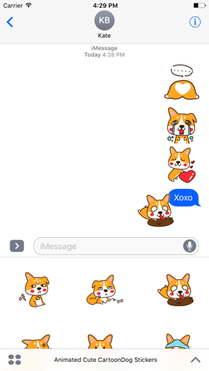 Cute Cartoon-Dog Stickers For iMessage(圖5)-速報App