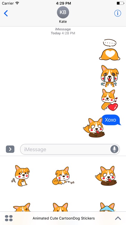 Cute Cartoon-Dog Stickers For iMessage screenshot-4