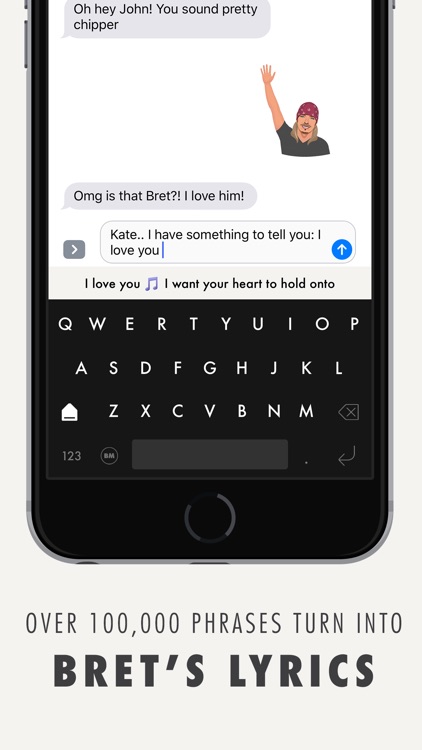 Bret Michaels Emojis + Lyric Keyboard