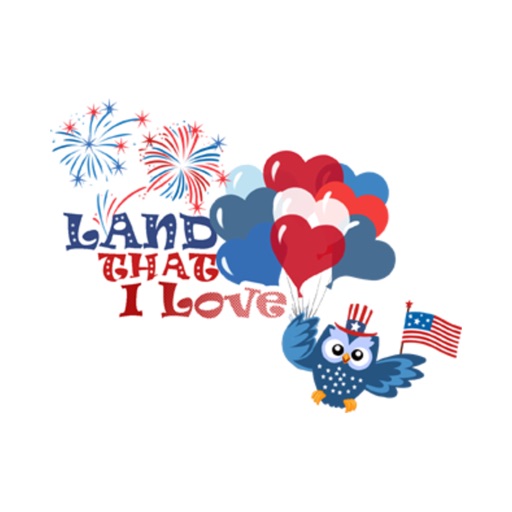 4th of july American holiday stickers for iMessage iOS App