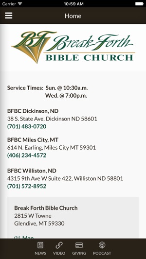 Break Forth Bible Church of Glendive, MT