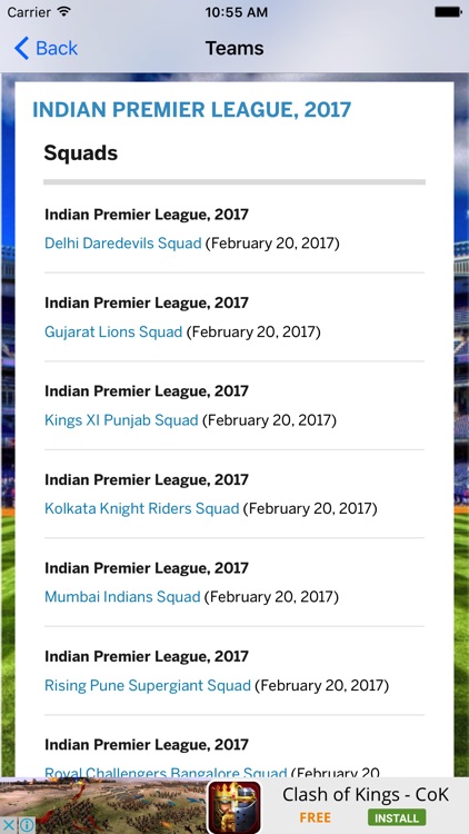 IPL Cricket Live Score