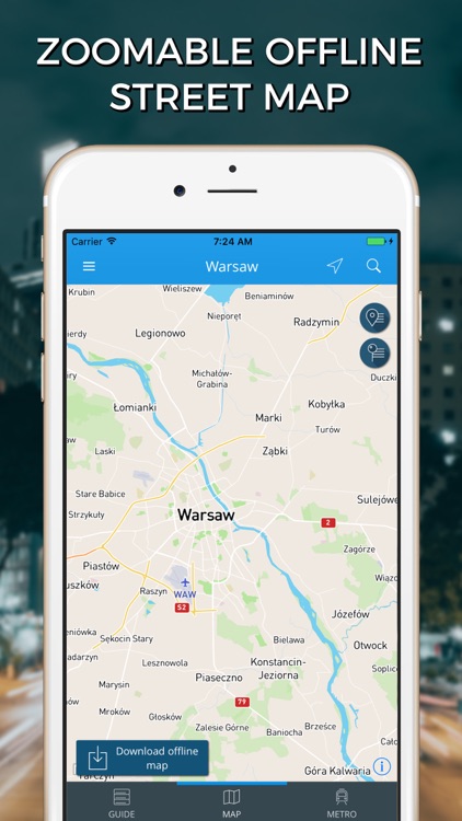 Warsaw Travel Guide with Offline Street Map screenshot-3