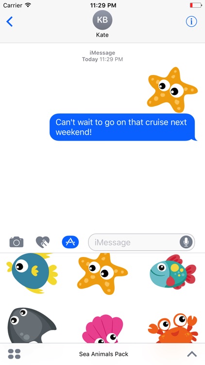 Sea Animals Sticker Pack for Messaging