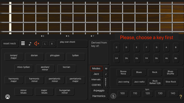 Bass Guitar Colour Scales