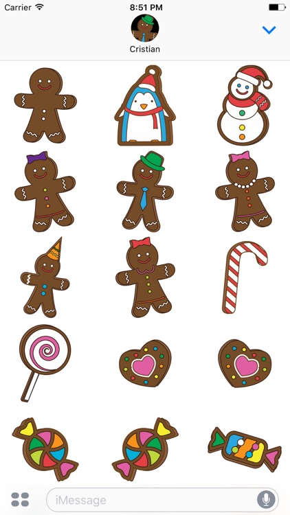 Gingerbreads with friends - stickers for iMessage