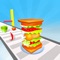 In this sandwich stack toppings rush game, Collect the different ingredients to make the delicious sandwiches to serve the customers and earn money and not give it for free