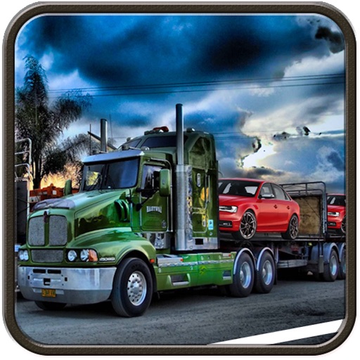 Michigan city car transport: delivery truck driver icon