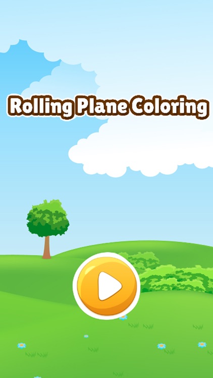 Sky plane rolling coloring book games for kids