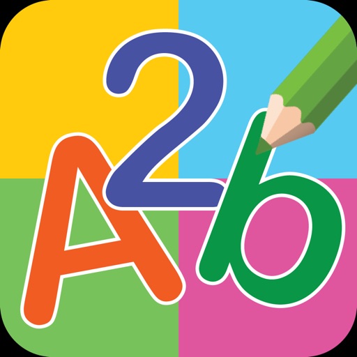 Writing The English Alphabet and Number for Kids Icon