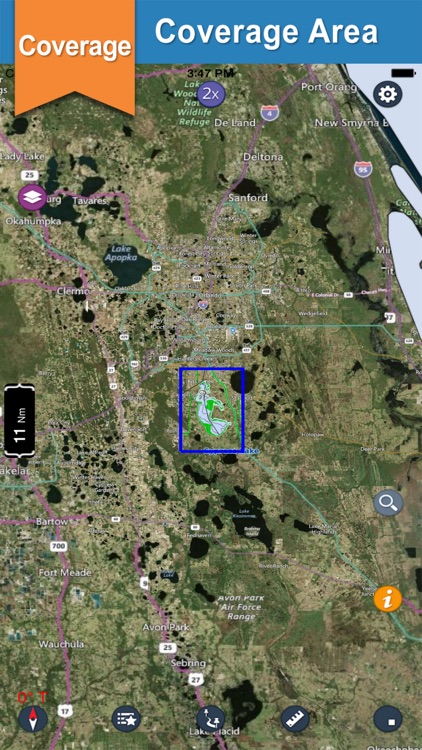 Lake Tohopekaliga offline nautical map for fishers