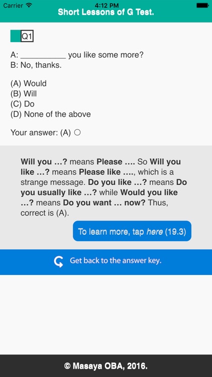 Oba's English Grammar Test screenshot-4