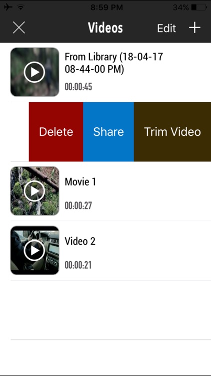 Video Editor :  Easy Cut videos !