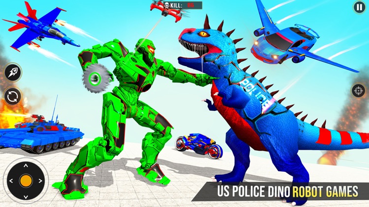 Dino Robot Car Games screenshot-3