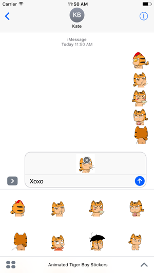 Animated Tiger Boy Stickers For iMessage(圖2)-速報App