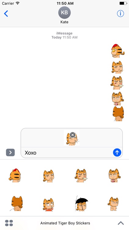 Animated Tiger Boy Stickers For iMessage