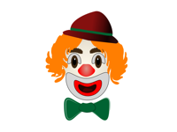 Funny Clown Stickers