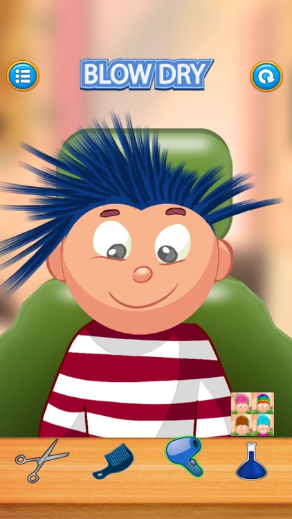 Child game / hair cut (dark blue) screenshot-3