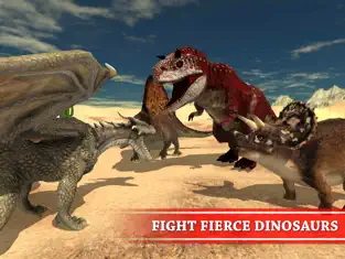 Skærmbillede 2 Dragon VS Dinosaurs Simulator - Monster Survival iphone