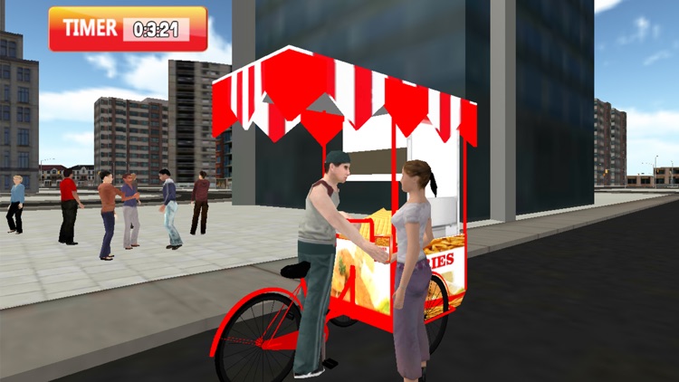 Fries Hawker Cycle & Food Delivery Rider Sim screenshot-3