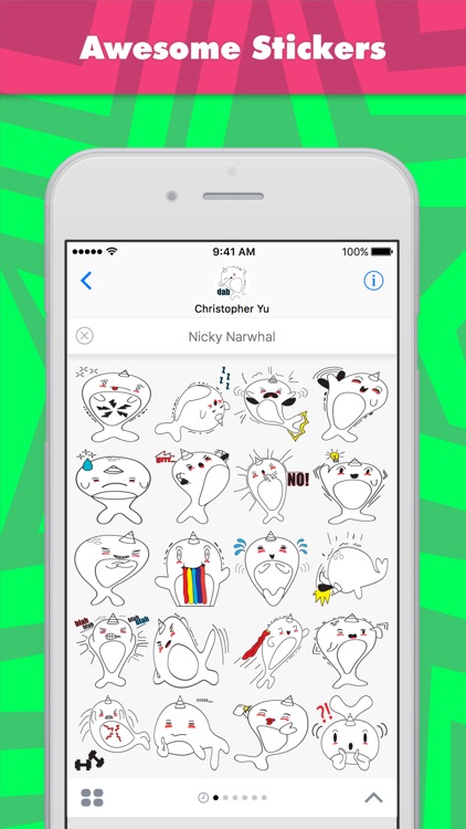 Nicky Narwhal stickers by LuYu Stickers