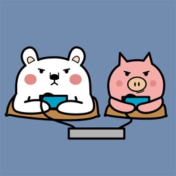 Animated PIg and BEAr Stickers