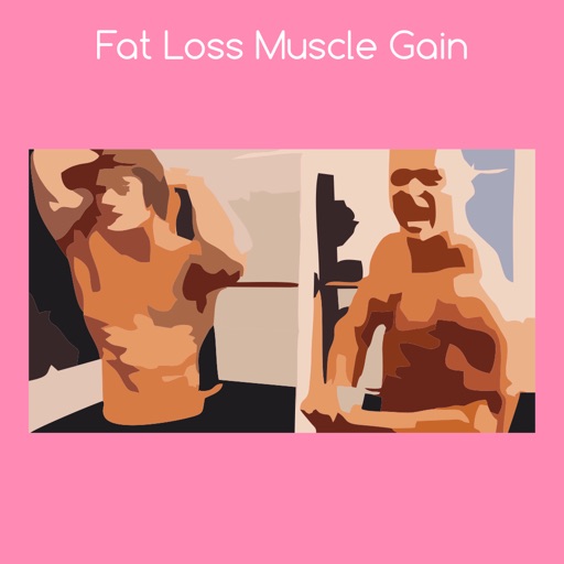 Fat loss muscle gain icon
