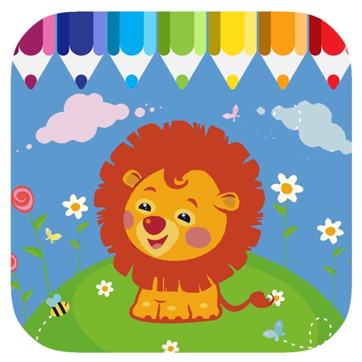 Coloring Book Game For Kids Page Lions Version Icon