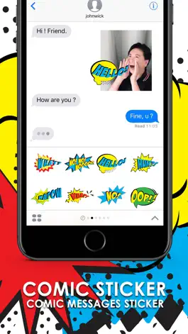 Game screenshot ข้อความสติกเกอร์การ์ตูนคอมมิค สำหรับ iMessage apk