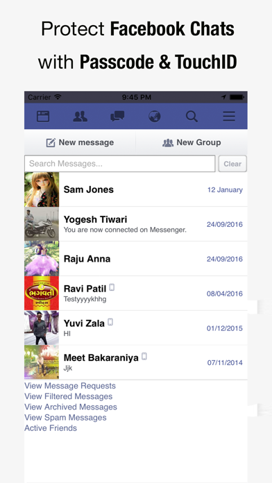 Lock for Messenger - Chats screenshot 2