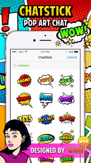 Pop Art Chat Stickers for iMessage(圖1)-速報App