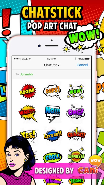 Pop Art Chat Stickers for iMessage