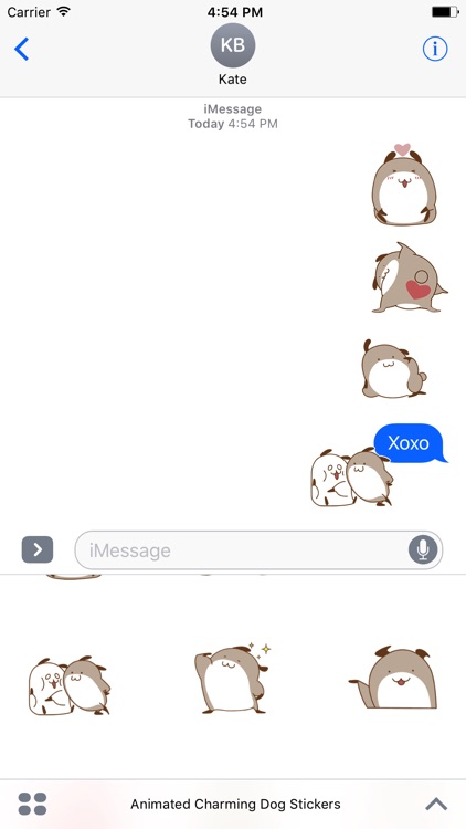 Animated Charming Dog Stickers For iMessage screenshot-4