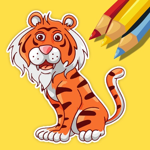 Tiger Coloring Page Game For Childrens iOS App