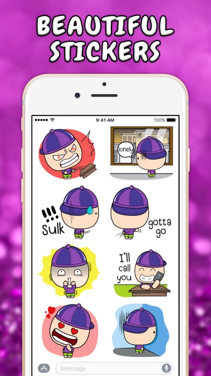 Grumpy Guy Stickers by Yerzhan Tleuov