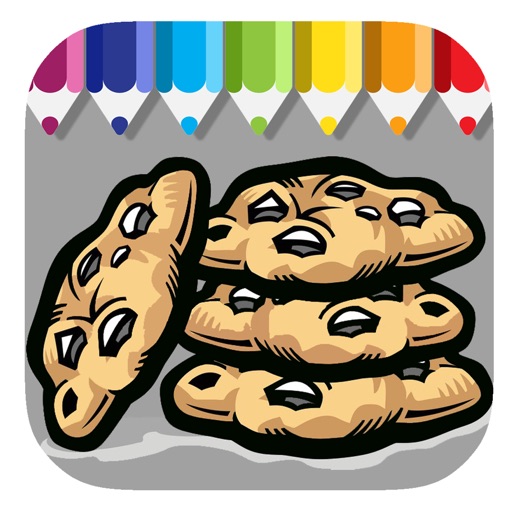 Free Coloring Page Game Draw Cookies Version Icon