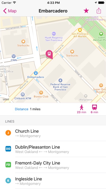 San Francisco Rail Map