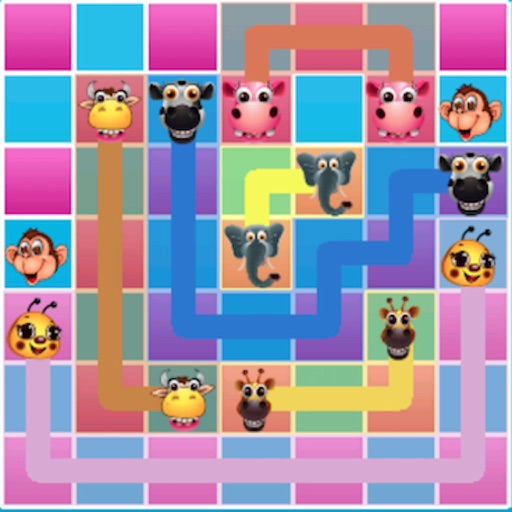 Animal Pair Connect: Match Puzzle Free Fun Game To Connect Two Animal Pairs without crossing two lines iOS App