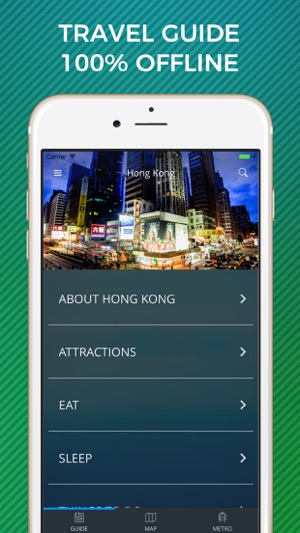 Hong Kong Travel Guide with Offline Street Map(圖1)-速報App